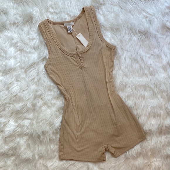Fashion Nova Pants - Essential Taupe Romper